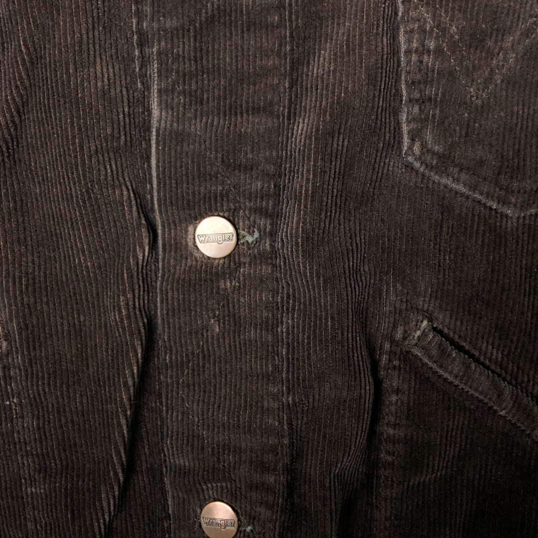 Wrangler Corduroy Jacket, Men's M size cotton brown type Vintage Second Hand