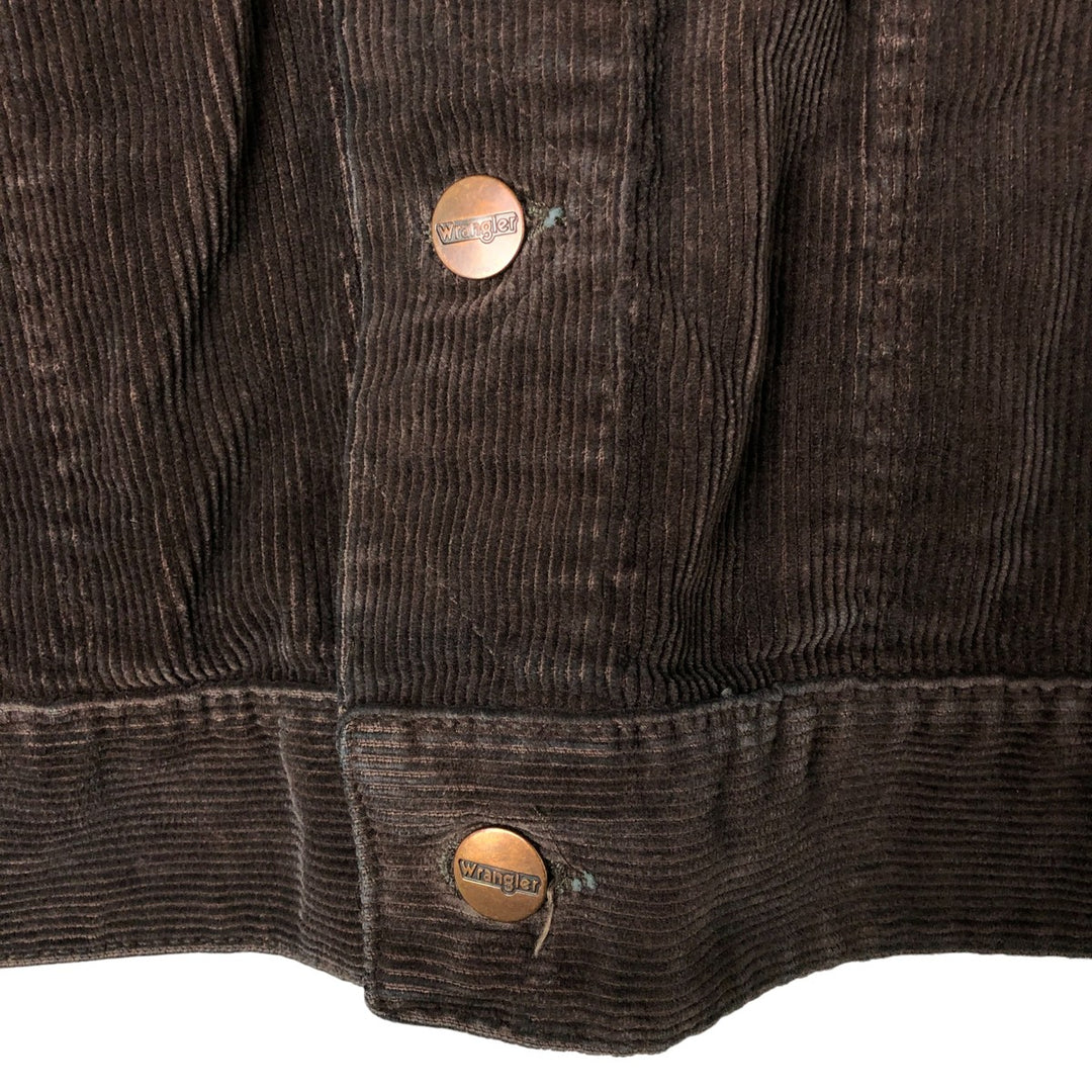 Wrangler Corduroy Jacket, Men's M size cotton brown type Vintage Second Hand