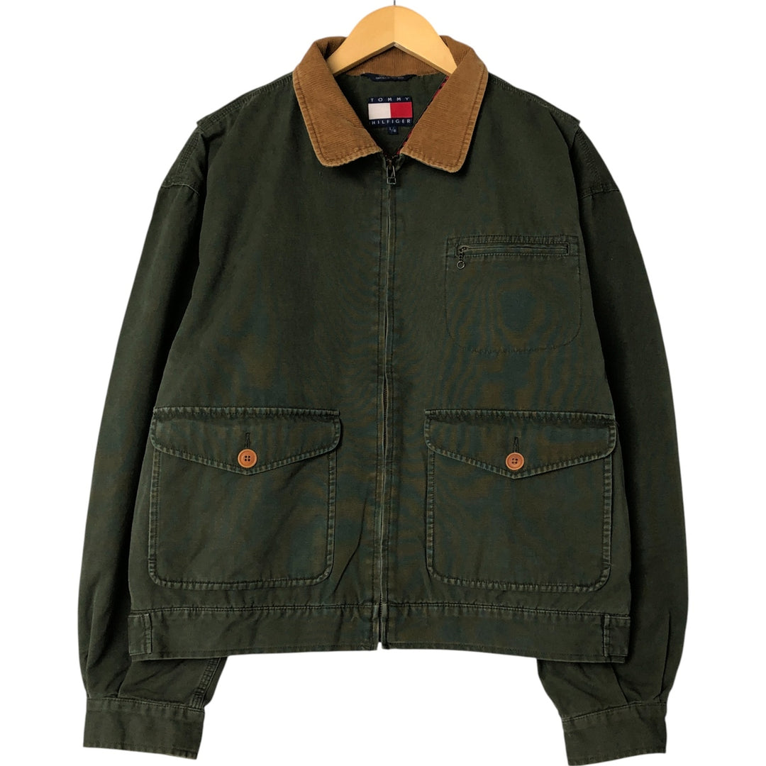 90s~ Tommy Hilfiger TOMMY HILFIGER Cotton Jacket Men's L size Vintage cotton Khaki type Vintage Second Hand