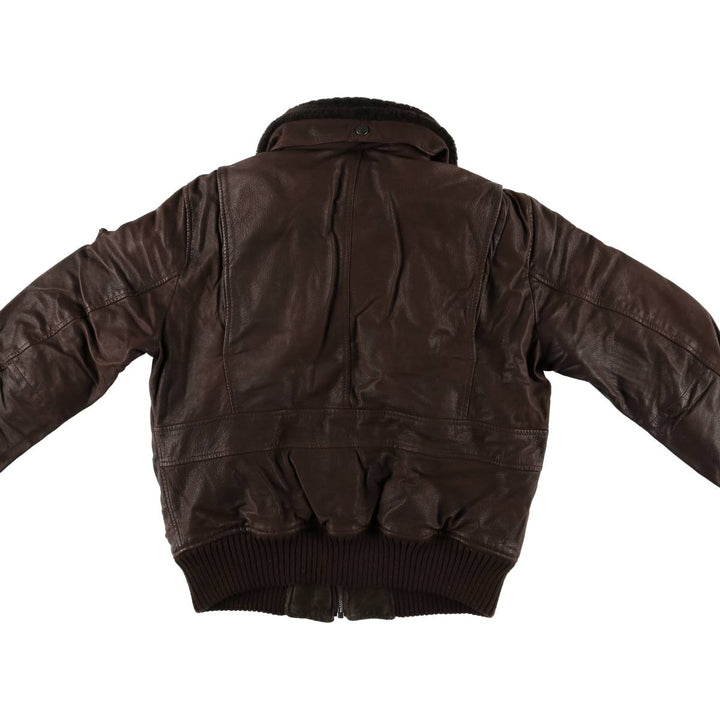 COMPAGNIA DELLE PELLI padded leather flight jacket, men's size M unclear brown type Vintage Second Hand
