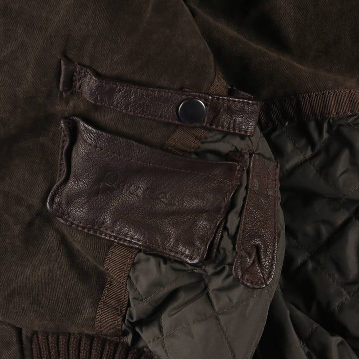 COMPAGNIA DELLE PELLI padded leather flight jacket, men's size M unclear brown type Vintage Second Hand