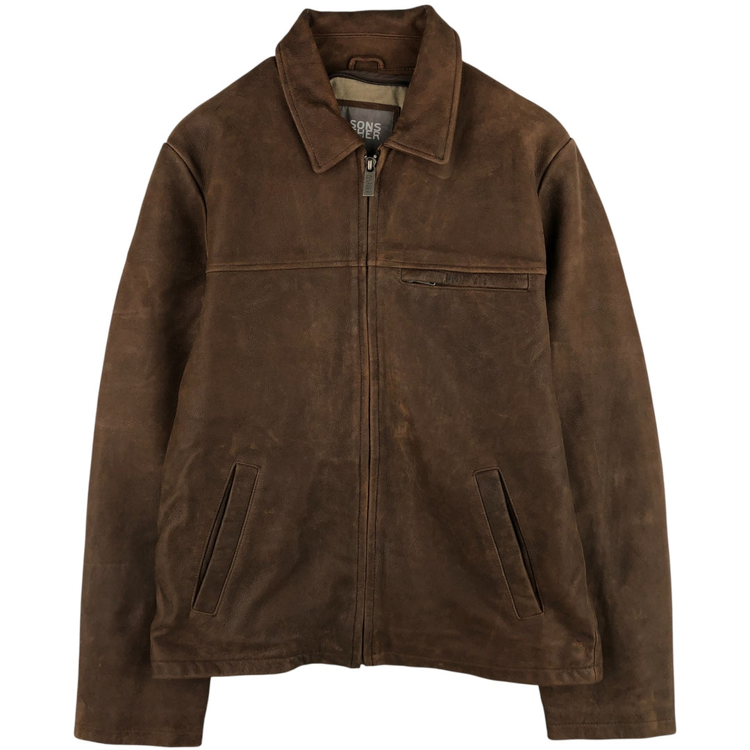 Wilsons Leather Leather Blouson, Swing Top Type, Men's Size Small genuine leather brown type Vintage Second Hand
