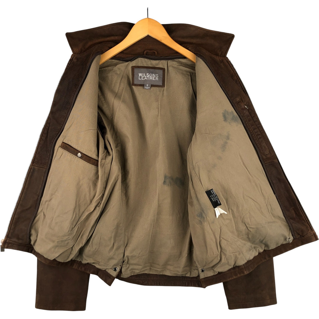 Wilsons Leather Leather Blouson, Swing Top Type, Men's Size Small genuine leather brown type Vintage Second Hand
