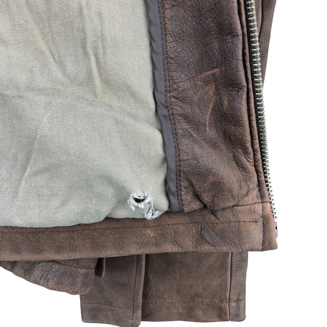 Wilsons Leather Leather Blouson, Swing Top Type, Men's Size Small genuine leather brown type Vintage Second Hand