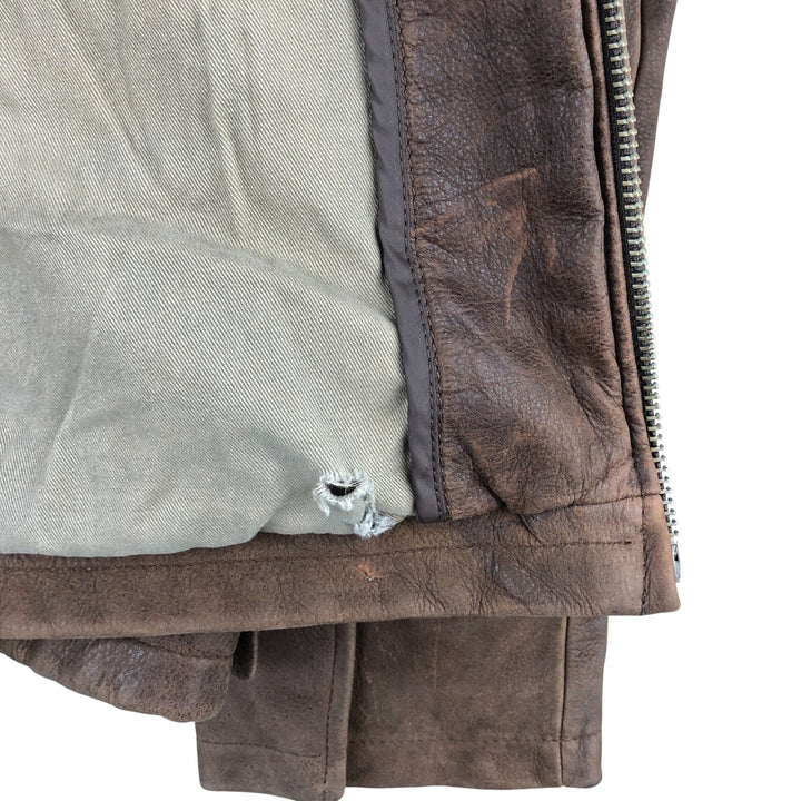 Wilsons Leather Leather Blouson, Swing Top Type, Men's Size Small genuine leather brown type Vintage Second Hand