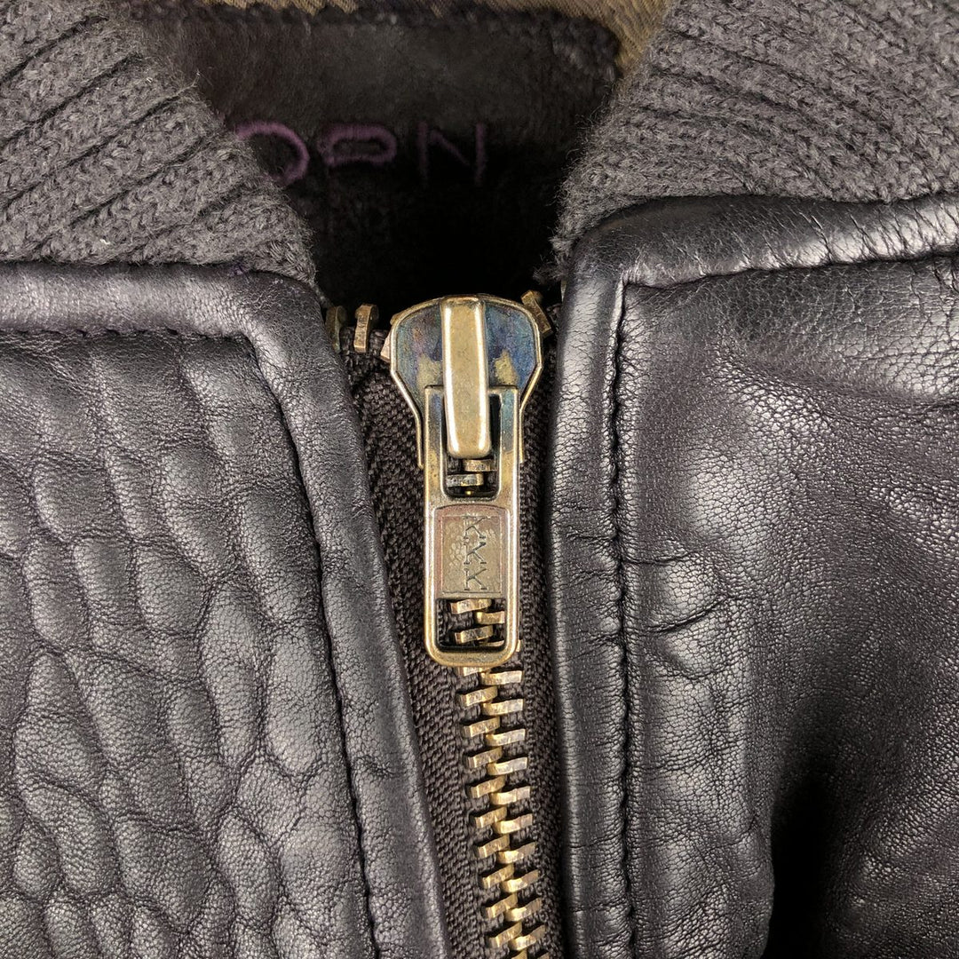 Vintage 1980'S YORN leather jacket, size M, men's genuine leather black type Vintage Second Hand