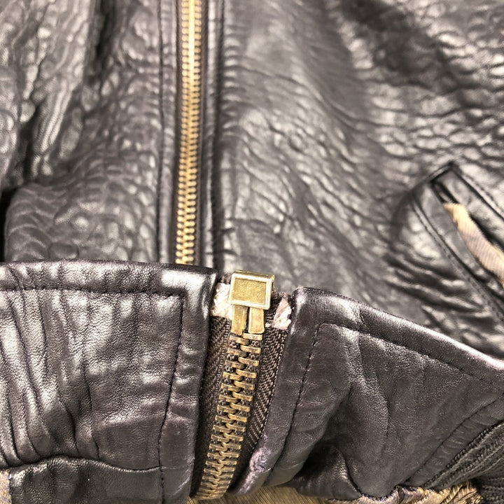 Vintage 1980'S YORN leather jacket, size M, men's genuine leather black type Vintage Second Hand