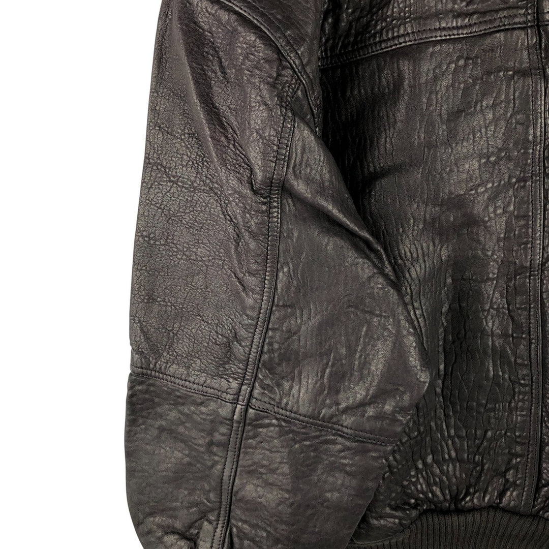 Vintage 1980'S YORN leather jacket, size M, men's genuine leather black type Vintage Second Hand