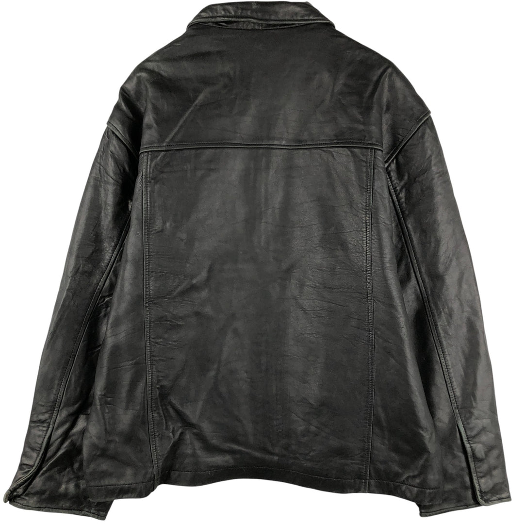 STATE CLOTHING Swing Top Padded Leather Blouson, Men's Size M genuine leather black type Vintage Second Hand