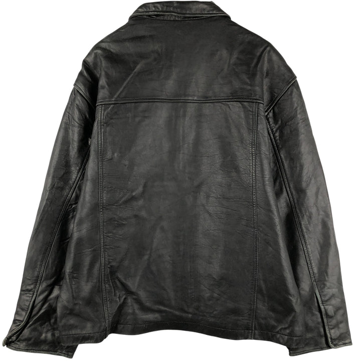 STATE CLOTHING Swing Top Padded Leather Blouson, Men's Size M genuine leather black type Vintage Second Hand