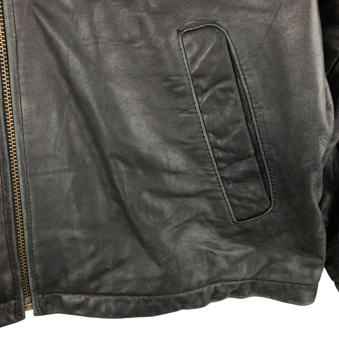 STATE CLOTHING Swing Top Padded Leather Blouson, Men's Size M genuine leather black type Vintage Second Hand