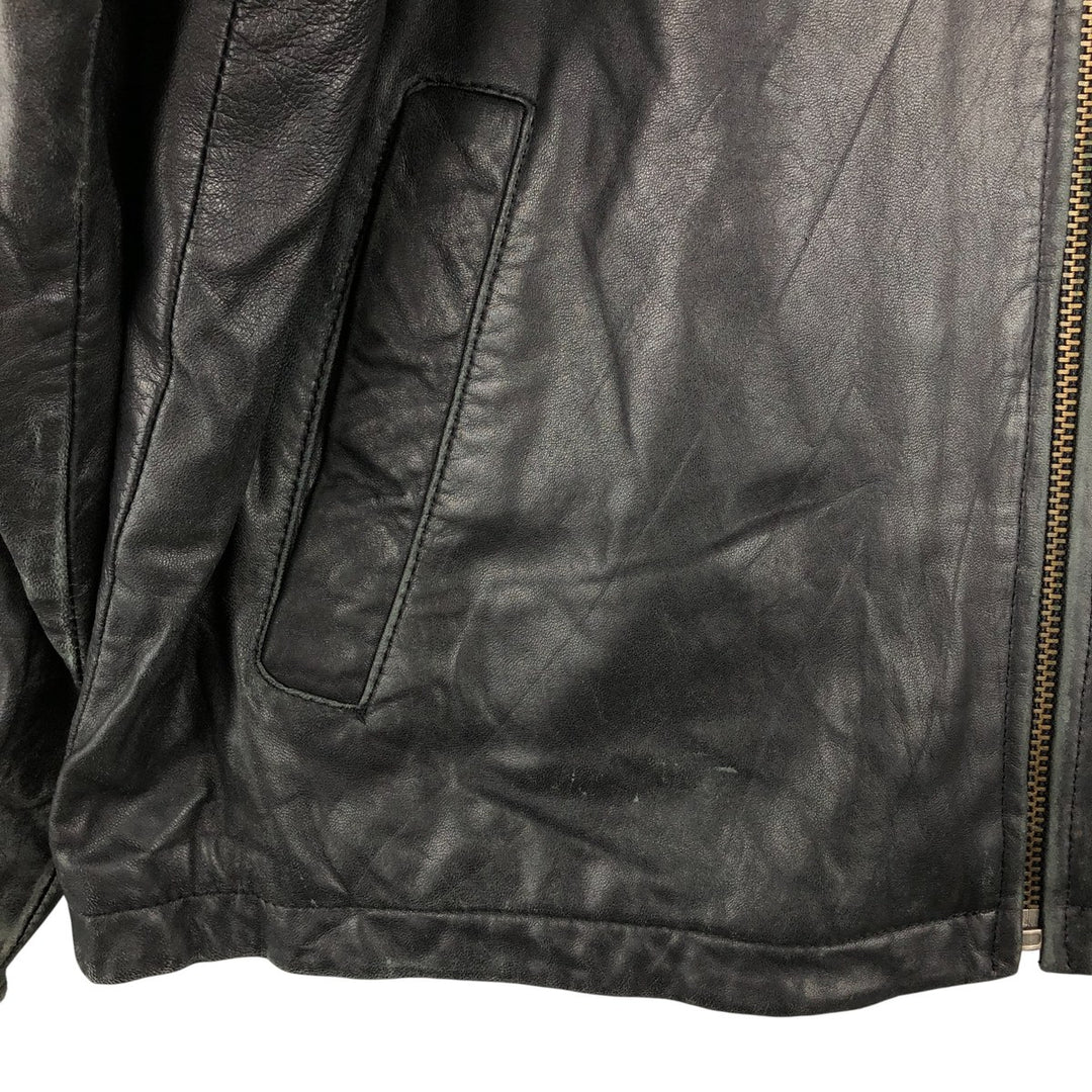 STATE CLOTHING Swing Top Padded Leather Blouson, Men's Size M genuine leather black type Vintage Second Hand