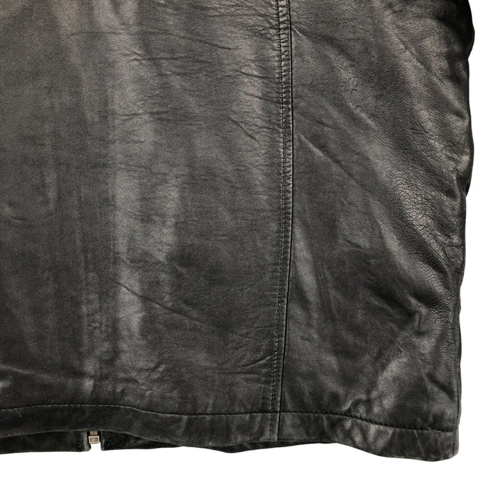 STATE CLOTHING Swing Top Padded Leather Blouson, Men's Size M genuine leather black type Vintage Second Hand