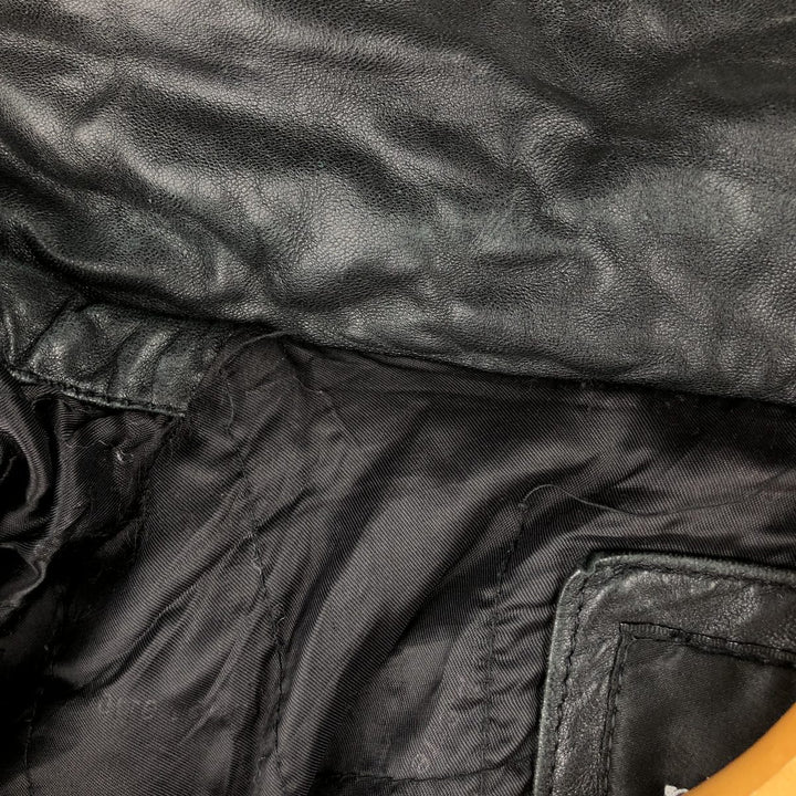 STATE CLOTHING Swing Top Padded Leather Blouson, Men's Size M genuine leather black type Vintage Second Hand