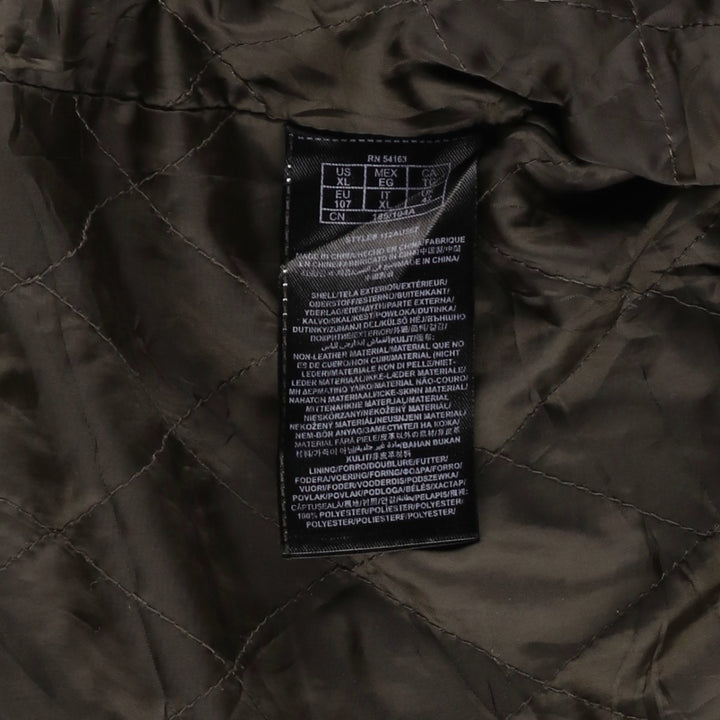 Guess Padded Faux Leather Jacket, Men's Size XL Faux leather black type Vintage Second Hand