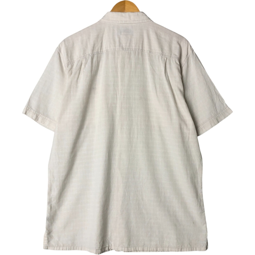Patagonia 53138SP14 Hemp x Cotton Short Sleeve Hemp Shirt Box Shirt Men's Size L Hemp white type Vintage Second Hand