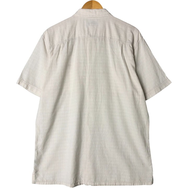 Patagonia 53138SP14 Hemp x Cotton Short Sleeve Hemp Shirt Box Shirt Men's Size L Hemp white type Vintage Second Hand
