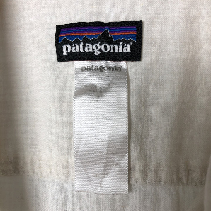 Patagonia 53138SP14 Hemp x Cotton Short Sleeve Hemp Shirt Box Shirt Men's Size L Hemp white type Vintage Second Hand
