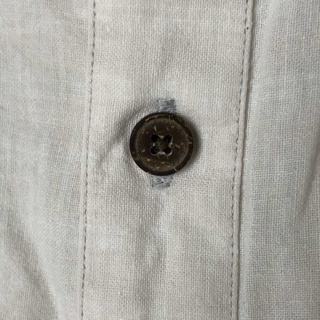Patagonia 53138SP14 Hemp x Cotton Short Sleeve Hemp Shirt Box Shirt Men's Size L Hemp white type Vintage Second Hand