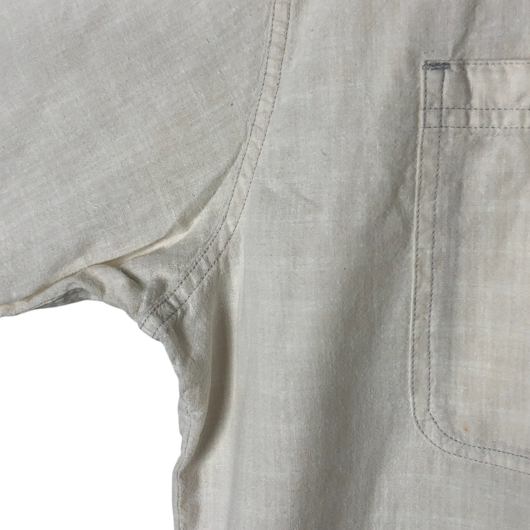 Patagonia 53138SP14 Hemp x Cotton Short Sleeve Hemp Shirt Box Shirt Men's Size L Hemp white type Vintage Second Hand