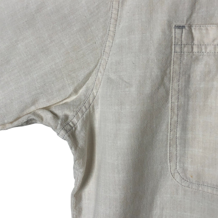 Patagonia 53138SP14 Hemp x Cotton Short Sleeve Hemp Shirt Box Shirt Men's Size L Hemp white type Vintage Second Hand
