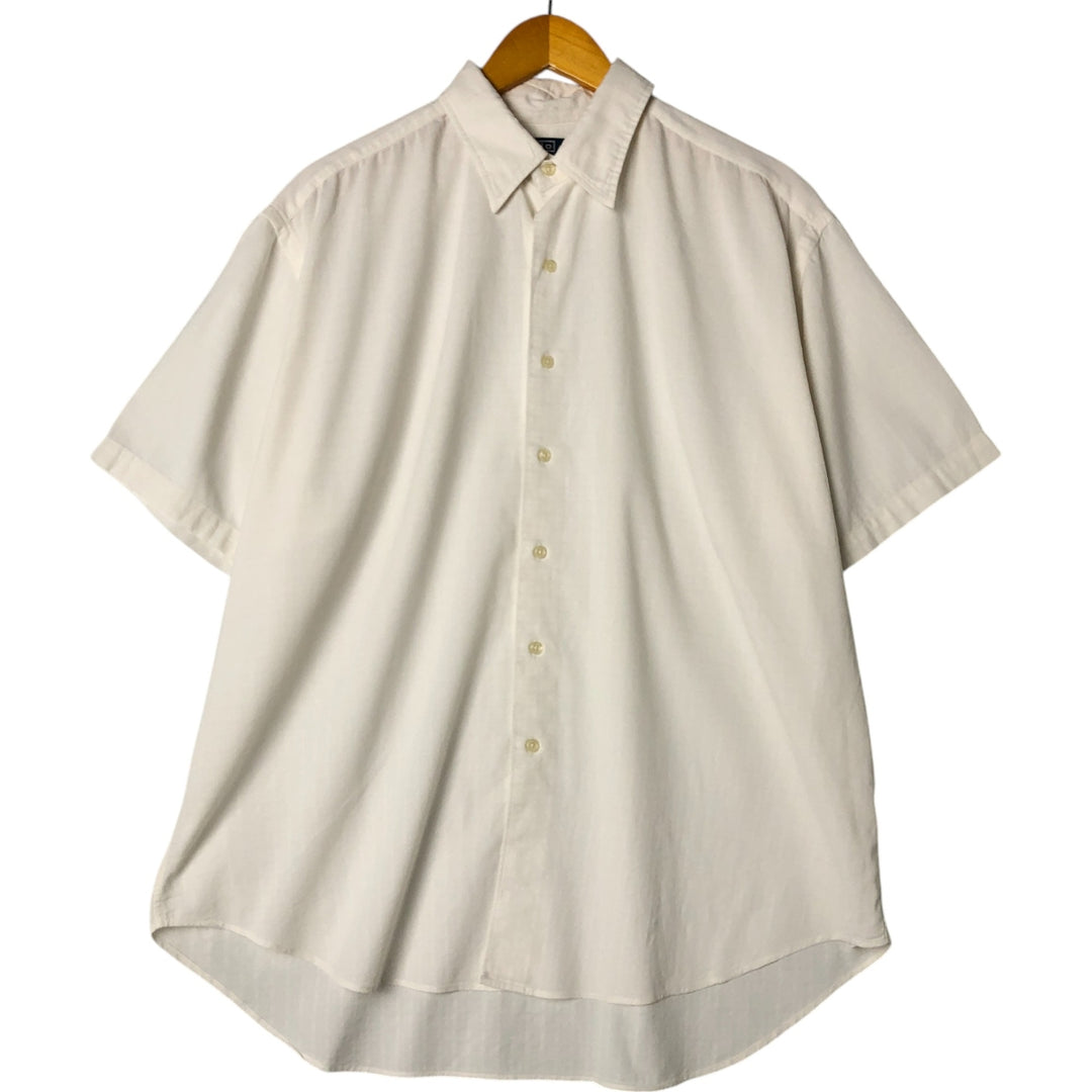 Ralph Lauren MARLOWE short sleeve cotton shirt, men's XL size cotton white type Vintage Second Hand