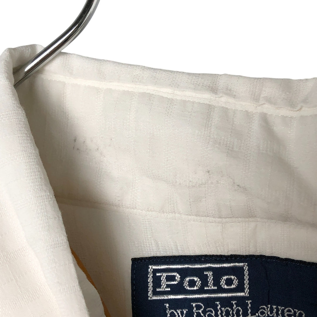 Ralph Lauren MARLOWE short sleeve cotton shirt, men's XL size cotton white type Vintage Second Hand
