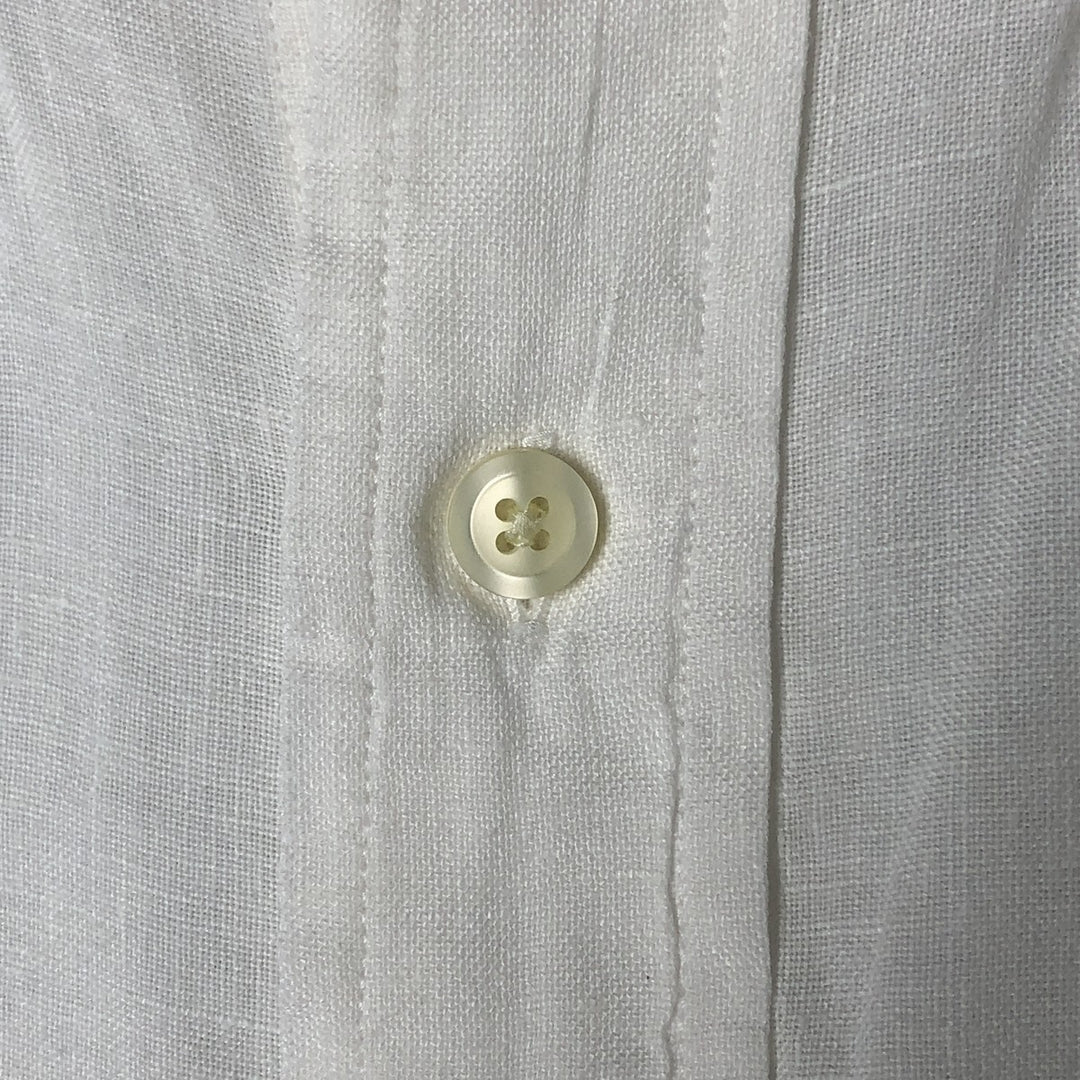 Brooks Brothers 346 short sleeve linen button-down shirt, men's size L linen white type Vintage Second Hand