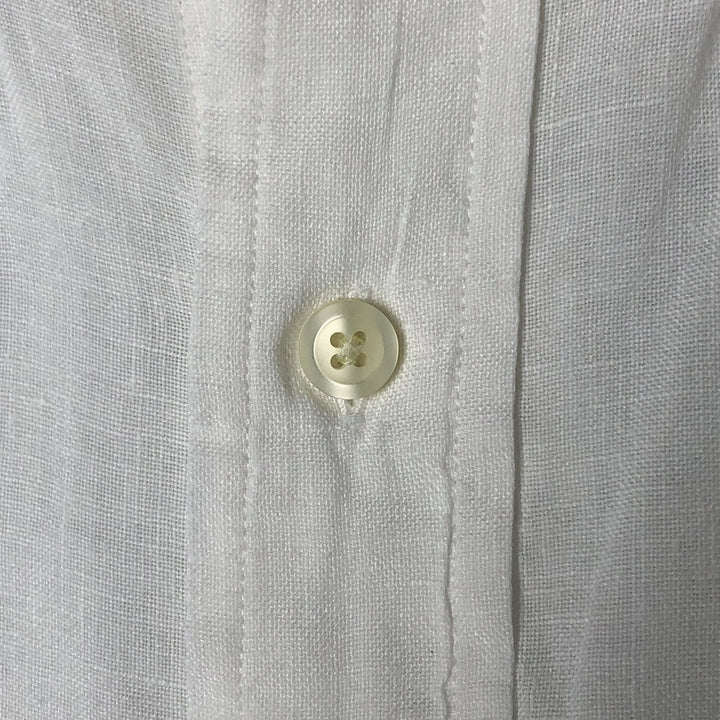 Brooks Brothers 346 short sleeve linen button-down shirt, men's size L linen white type Vintage Second Hand