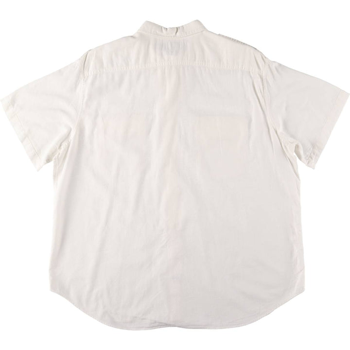 Ralph Lauren OCEAN SHIRT, short sleeve button-down shirt, men's XXL size cotton white type Vintage Second Hand