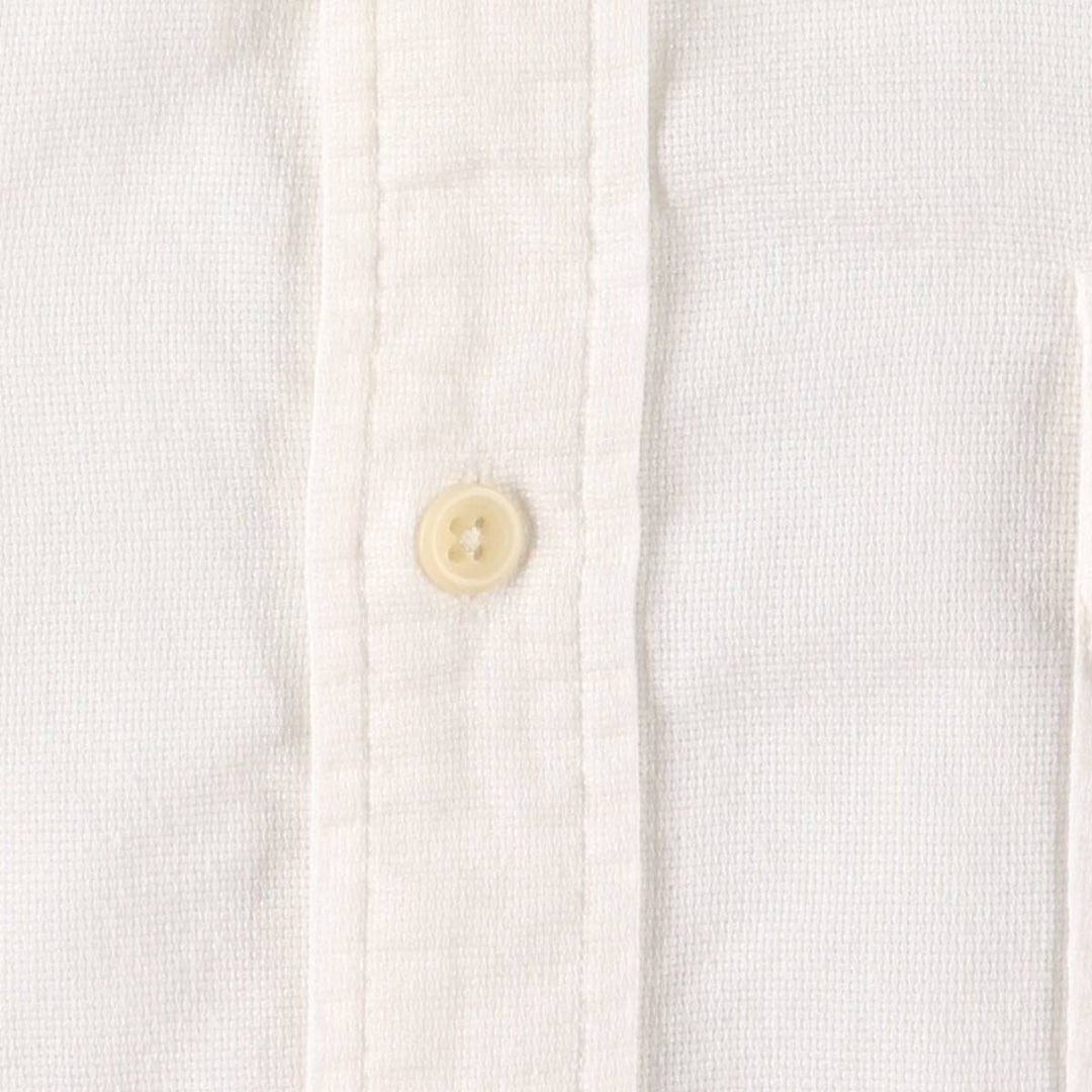 Ralph Lauren OCEAN SHIRT, short sleeve button-down shirt, men's XXL size cotton white type Vintage Second Hand