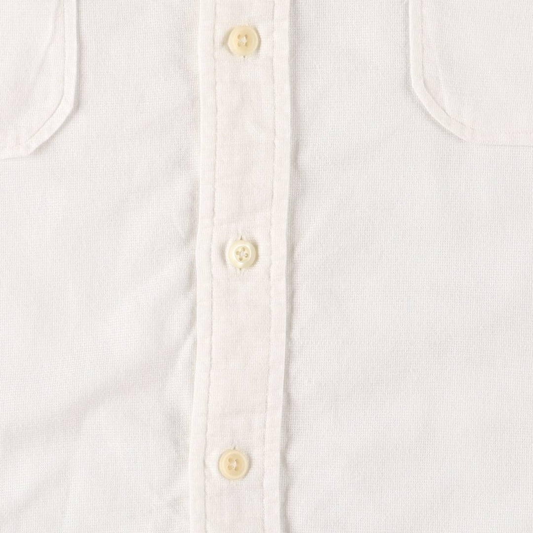 Ralph Lauren OCEAN SHIRT, short sleeve button-down shirt, men's XXL size cotton white type Vintage Second Hand