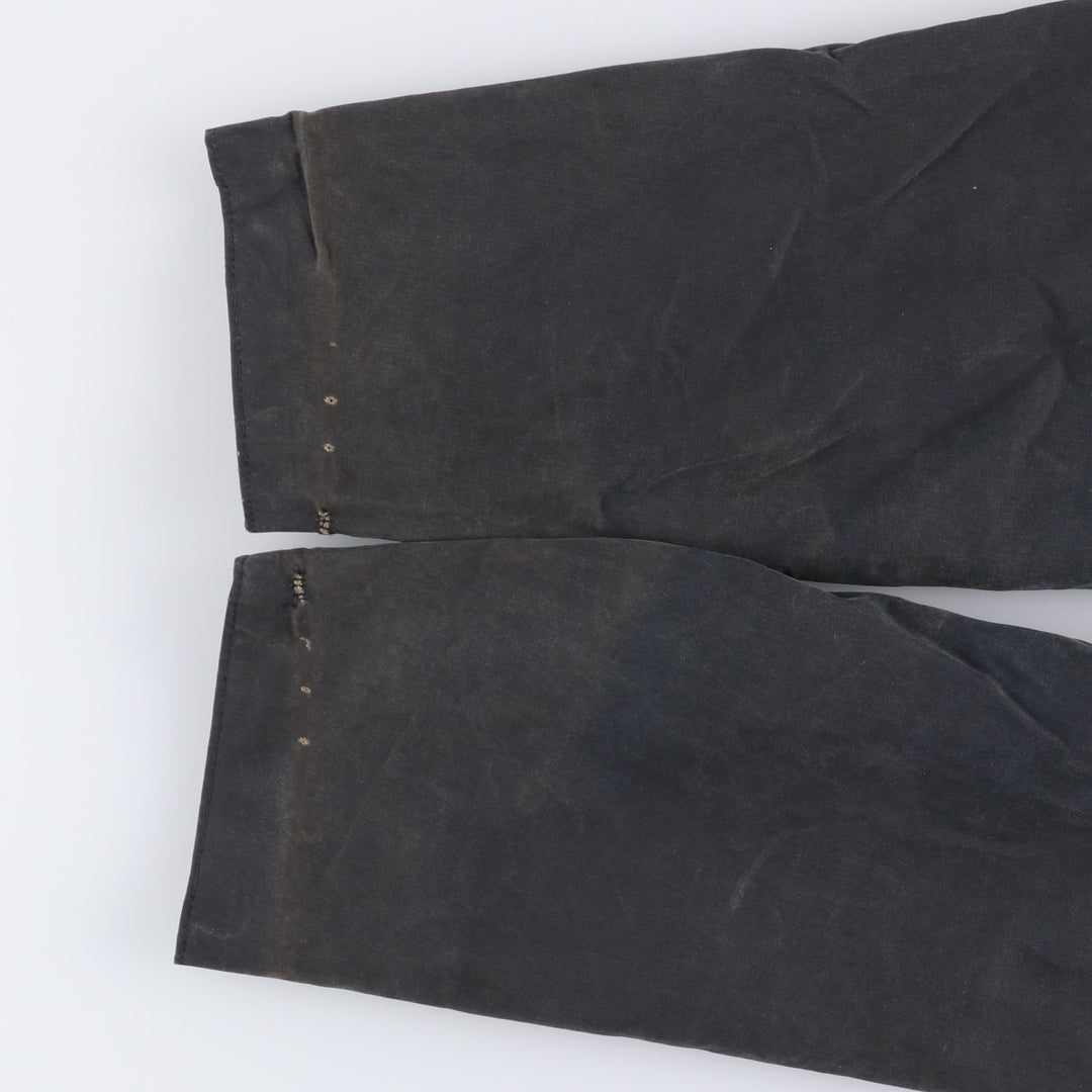 1990'S Barbour BEAUFORT 3 Warrant Oiled Hunting Jacket, Made in England, C48, Men's XL cotton navy blue type Vintage Second Hand