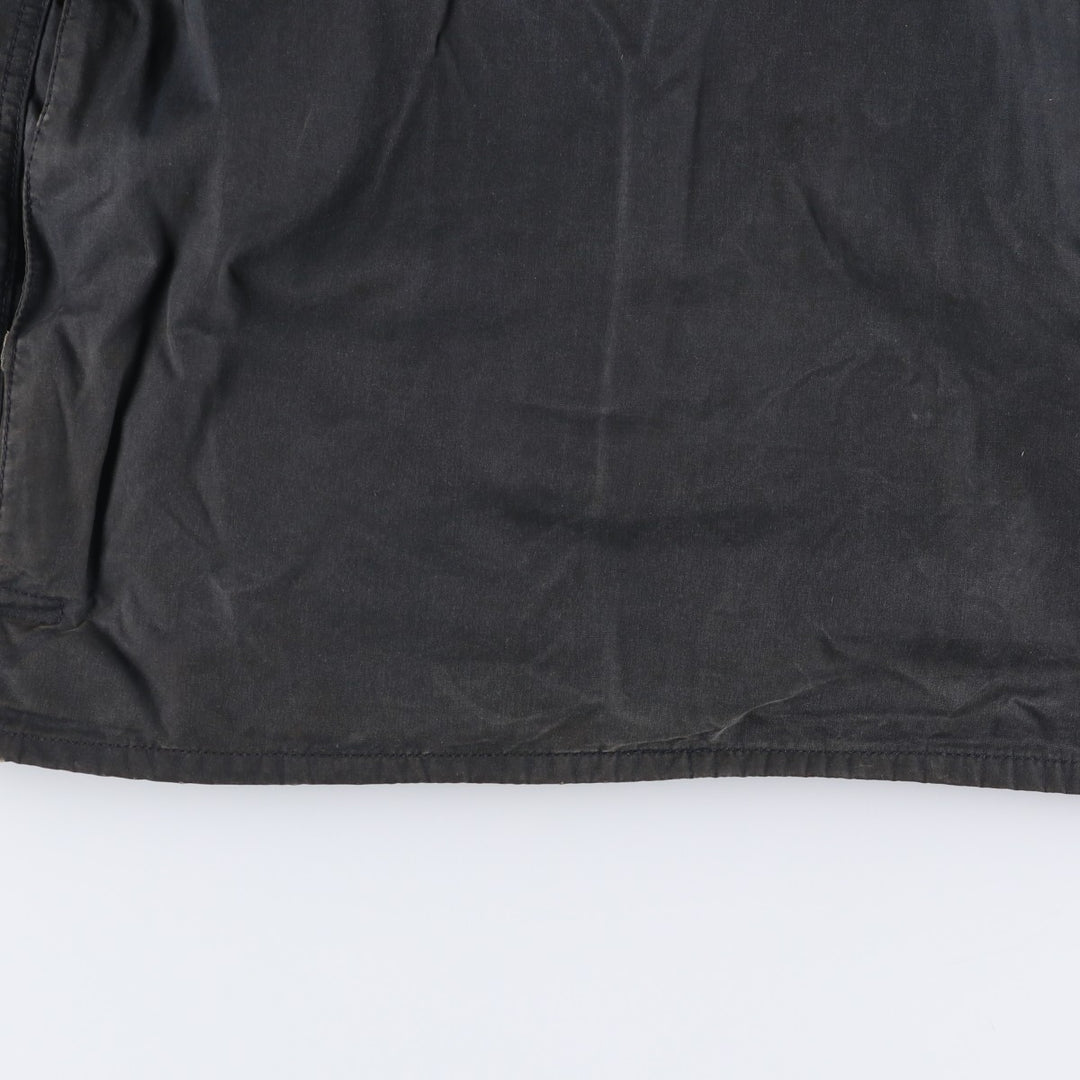 1990'S Barbour BEAUFORT 3 Warrant Oiled Hunting Jacket, Made in England, C48, Men's XL cotton navy blue type Vintage Second Hand