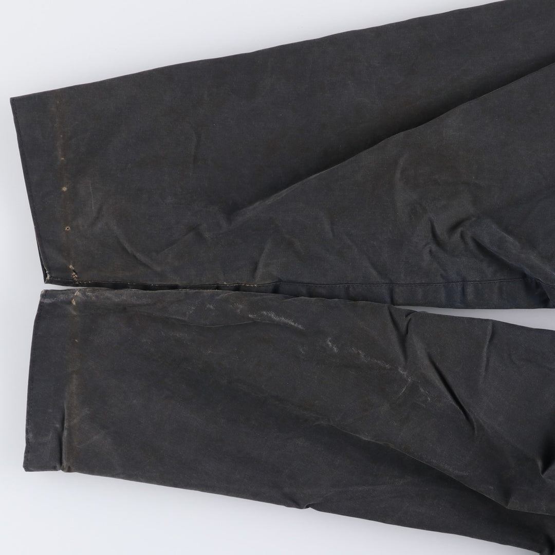 1990'S Barbour BEAUFORT 3 Warrant Oiled Hunting Jacket, Made in England, C48, Men's XL cotton navy blue type Vintage Second Hand