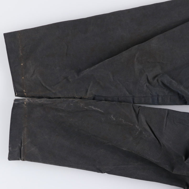 1990'S Barbour BEAUFORT 3 Warrant Oiled Hunting Jacket, Made in England, C48, Men's XL cotton navy blue type Vintage Second Hand