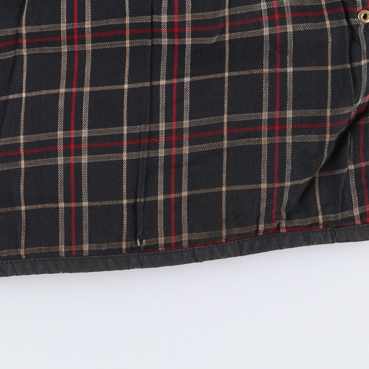 1990'S Barbour BEAUFORT 3 Warrant Oiled Hunting Jacket, Made in England, C48, Men's XL cotton navy blue type Vintage Second Hand