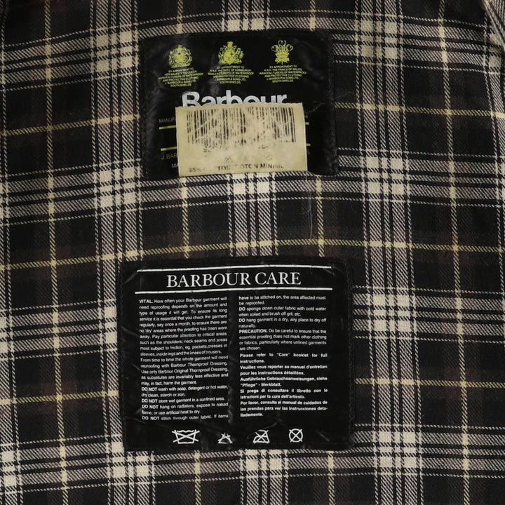 80s-90'S Barbour Beaufort 3 Warrant Oiled Hunting Jacket, Made in England, Men's Size XL cotton Khaki type Vintage Second Hand