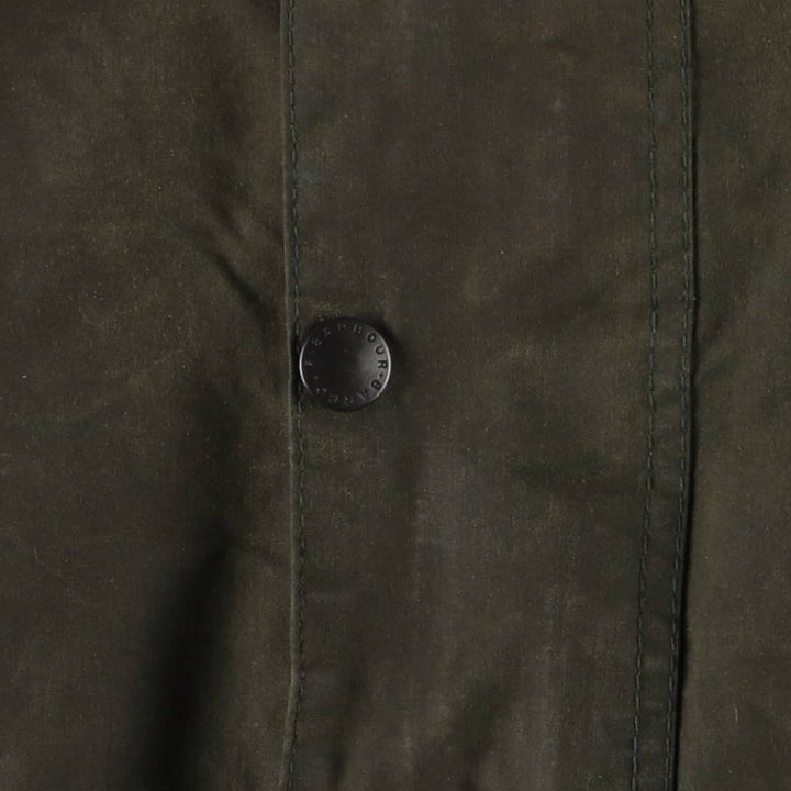 80s-90'S Barbour Beaufort 3 Warrant Oiled Hunting Jacket, Made in England, Men's Size XL cotton Khaki type Vintage Second Hand