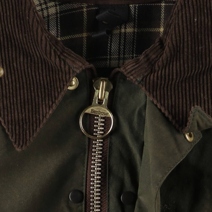 80s-90'S Barbour Beaufort 3 Warrant Oiled Hunting Jacket, Made in England, Men's Size XL cotton Khaki type Vintage Second Hand
