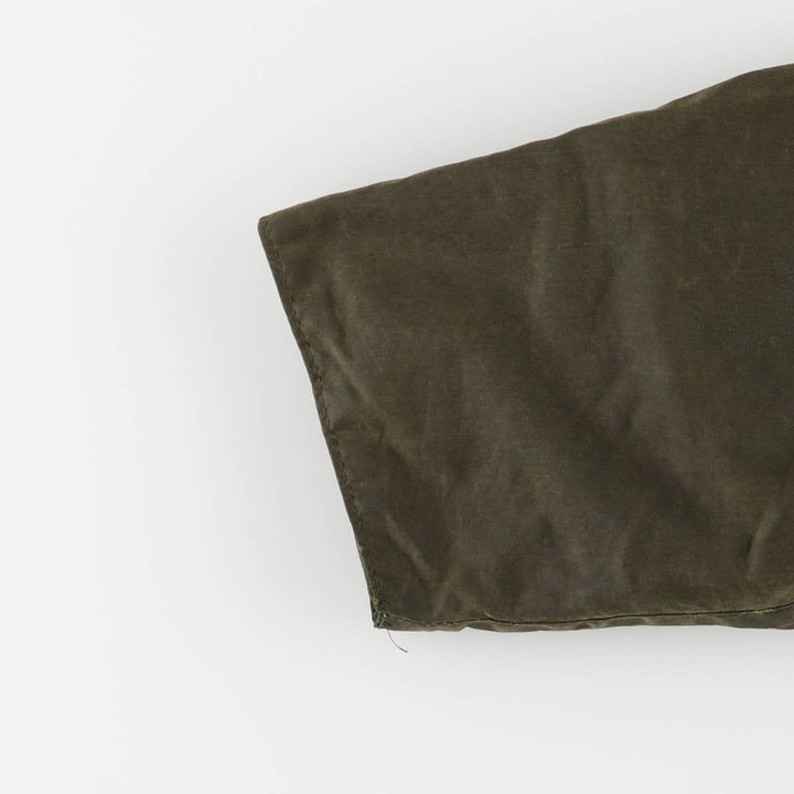 80s-90'S Barbour Beaufort 3 Warrant Oiled Hunting Jacket, Made in England, Men's Size XL cotton Khaki type Vintage Second Hand