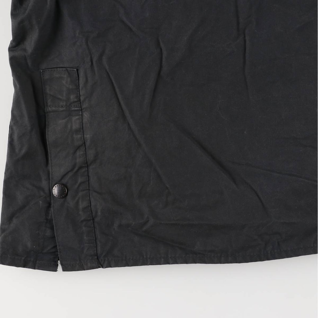 1990'S Barbour Bedale (formerly 3 Warrant) waxed cotton oiled jacket, Made in England, C46, Men's XL cotton navy blue type Vintage Second Hand