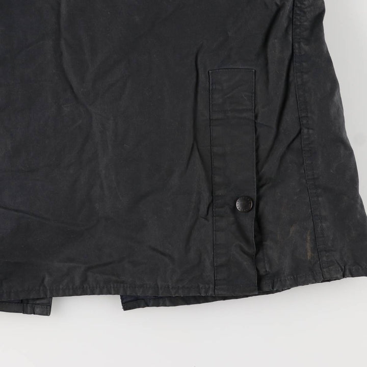 1990'S Barbour Bedale (formerly 3 Warrant) waxed cotton oiled jacket, Made in England, C46, Men's XL cotton navy blue type Vintage Second Hand
