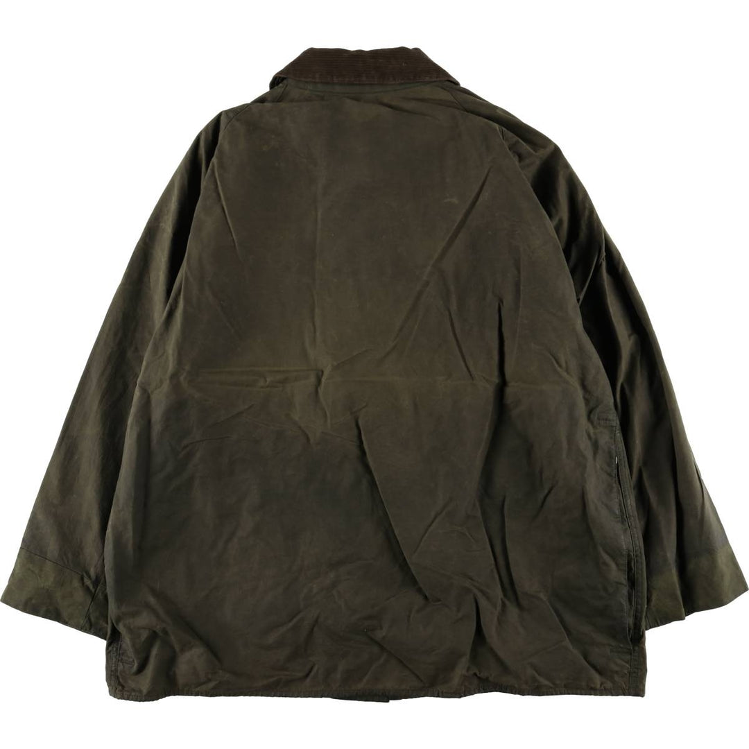 1990'S Barbour BEAUFORT 3 Warrant Oiled Hunting Jacket, Made in England, C50, Men's XXL cotton Khaki type Vintage Second Hand