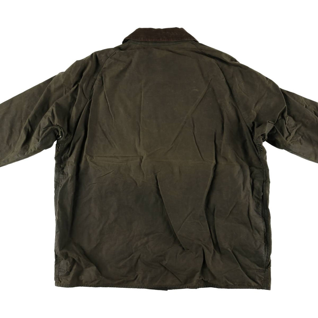 1990'S Barbour BEAUFORT 3 Warrant Oiled Hunting Jacket, Made in England, C50, Men's XXL cotton Khaki type Vintage Second Hand