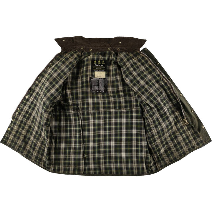 1990'S Barbour BEAUFORT 3 Warrant Oiled Hunting Jacket, Made in England, C50, Men's XXL cotton Khaki type Vintage Second Hand