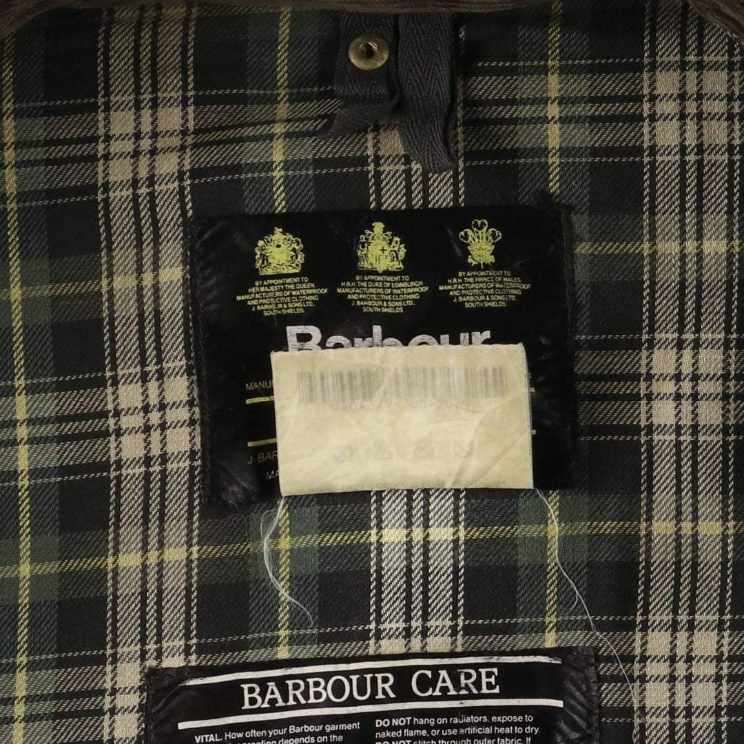 1990'S Barbour BEAUFORT 3 Warrant Oiled Hunting Jacket, Made in England, C50, Men's XXL cotton Khaki type Vintage Second Hand