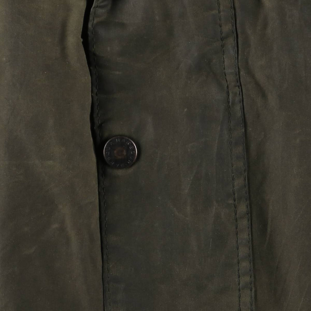 1990'S Barbour BEAUFORT 3 Warrant Oiled Hunting Jacket, Made in England, C50, Men's XXL cotton Khaki type Vintage Second Hand