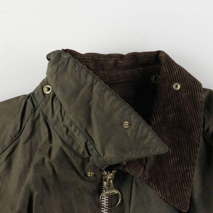 1990'S Barbour BEAUFORT 3 Warrant Oiled Hunting Jacket, Made in England, C50, Men's XXL cotton Khaki type Vintage Second Hand