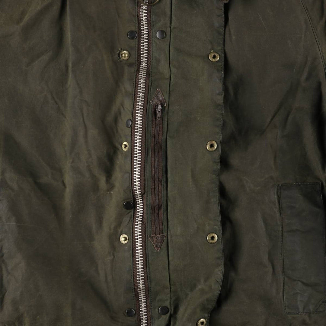 1990'S Barbour BEAUFORT 3 Warrant Oiled Hunting Jacket, Made in England, C50, Men's XXL cotton Khaki type Vintage Second Hand